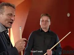 Grote kont, Grote mammen, Bruinharig, Man die toekijkt, Daddy, Zwart, Vriendin, Interraciaal