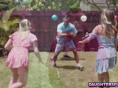 Stellung 69, Blasen, Tochter, Schwanz, Spiele, Gruppe, Handjob, Titten