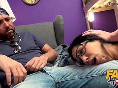 Spanish couple cuckold girlfriend has squirt orgasm