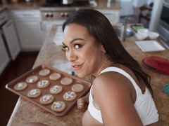 Culo grande, Tetas grandes, Negro, Ébano, Ama de casa, Cocina