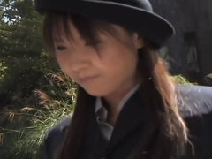 Aziatisch, Grote mammen, Pijpbeurt, Sperma shot, Harig, Japaans, Moeder, Buiten