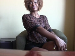 AFRICAN AUDITION - My Gorgeous Chocolate Goddess Fellating Me On Audition Bed