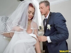 Cul, Mariée, Faciale, Doigter, Bâillonner, Lingerie, Rousse roux, Mariage