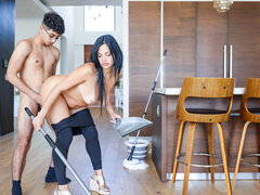 デカパイ, ビッチ, バック, 女 人男 人, ラティーナ, ピアス, 剃毛, 三人