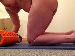 playing with Foam Roller