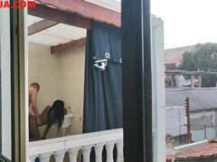 Enthousiasteling, Pijpbeurt, Sperma shot, Hondjeshouding, Zwart, Huisgemaakt, Interraciaal, Bekijker