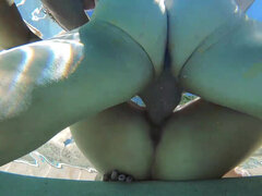 Большие сиськи, Минет, Брюнетки, На природе, Бассейн, Жесткий секс, Под водой