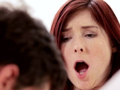 Incroyable, Sucer une bite, Européenne, Chatte, Rousse roux, Jarretelles, Se déshabiller, Grande