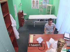 Leie, Blasen, Paar, Besamung, Krankenschwester, Büro, Uniform, Spanner