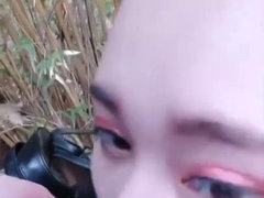 素人, 中国人, イマラチオ, アウトドア, 小柄, ガリガリ, おもらし, オッパイの