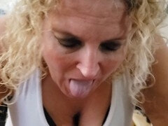 素人, アメリカ人, ぽっちゃり, フェラチオ, カップル, 顔射, 淫乱熟女, ヤリマンの