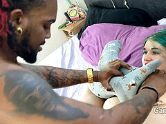 first-ever time in pornography! New model gets over being shy and gives the dick: pawg