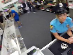 Miss Police officer is sucking my cock call 911