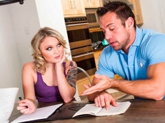 Grote kont, Grote lul, Blond, Schattig, Lul, Hondjeshouding, Natuurlijke tieten, Kousen