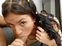 Brawny Petite Latina Teen Bitch Stretched in Casting