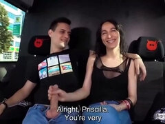 German Amateur Priscilla's First Anal on a Hot Bus