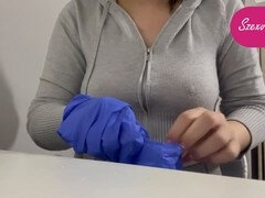 Blasen, Handjob, Hd, Riesig, Latex, Ablutschen, Titten, Spielzeuge