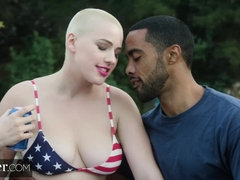 デカチン, 黒人, ブロンド, イく瞬間, チン, 異人種間, ポルノスター, オマンコ