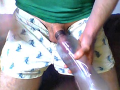 Leie, Grosser schwanz, Flasche, Schwanz, Schwul, Hardcore, Masturbation, Spielzeuge