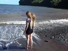 Leie, Strand, Fingern, Hd, Pov