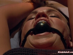 Captured babe rough anal fucked