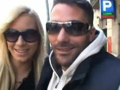 Leie, Spermaladung, Europäisch, Geld, Im freien, Öffentlich, Realität