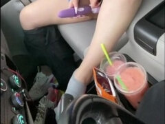 お尻, デカ尻, フェラチオ, 車, 下着, 公共, ヤリマン, ヤリマンの