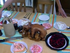 Vestidas, Sucio, Comida, Gafas, Casero, Orgía, Satén, Intercambio de parejas