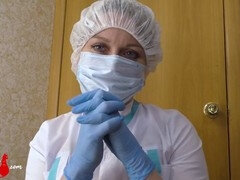 Leie, Blasen, Arzt, Handschuhe, Handjob, Latex, Krankenschwester, Uniform