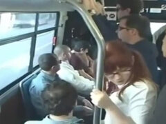 Amateur, Asiatique, Sucer une bite, Bus, Peloter, Interracial, Japonaise, Adolescente