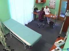 Besamung, Arzt, Fingern, Krankenschwester, Büro, Rotschopf, Uniform, Spanner