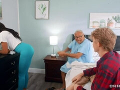 Scissoring Stepsisters invite Old Chap s Son 4 Fun!