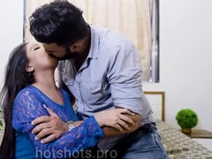 Hot babe with perfect big boobs taking shower