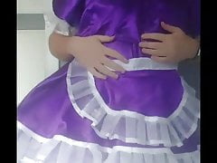 Wet Diapered Sissy stripped for Lady Jezebell