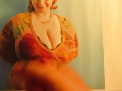 Big boobs cleavage cumtribute