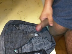 Cumming on dirty grey panties