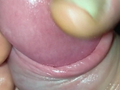 Long, pumped bulbous foreskin fuck-stick with cum-shot