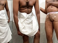 Rich Kerala daddy remove his sarong to show big cock and balls