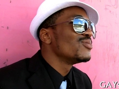 Homo Black Rump gets his meat pipe stuffed with hot black cocks