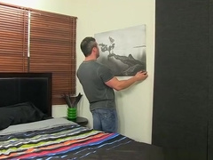 Attractive gay hunk Brock Landon pounds blonde twink Evan