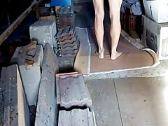 Naked Hump Masturbation in Old Store