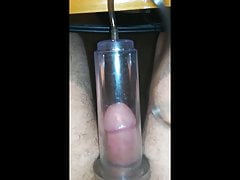 Split ball cock ring with a pump for a flesh light