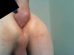 Self Rectal Handballing My Greased Up & Spread Crevice