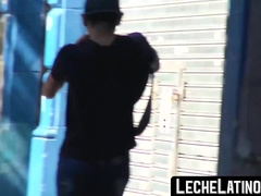 LecheLatinos.com - Wild pickup sex leads to a barebacked Latino's intense fuck and facial