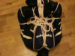 Bounded biker - 1 - hogtied