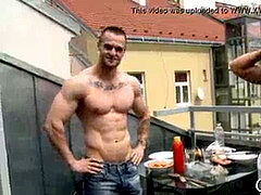 Muscle hunk receives torn up