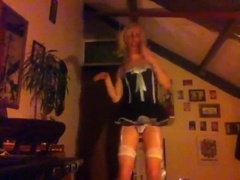 crossdresser dildo and dance