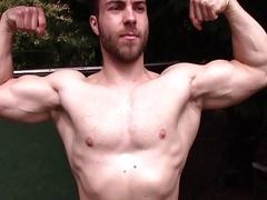 Naked man shows off his ripped physique