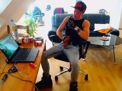 Morning Smoke Stroke in constricted jeans and buffalo boots