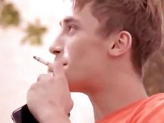 Young gay men have an all out threesome